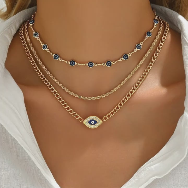 Nazar Boncuğu Set Kolye